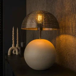 hofstein Lampes À Poser|Lilleballe Lampe à poser Gris, Sable, 1 lumière