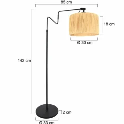Luminaires Steinhauer Lampadaires Et Lampes Sur Pied|Linstrøm Lampadaire Noir, 1 lumière
