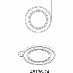 Luminaires Globo Lighting Éclairage Led|Logan Plafonnier LED Blanc, 1 lumière