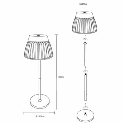 Luminaires Globo Lighting Éclairage Led|Lora Lampe à poser LED Anthracite, 1 lumière