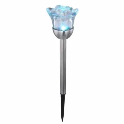 Lot de 2 lampes solaires Globo MIYUGO LED Acier inoxydable, 1 lumière, Changeur de couleurs