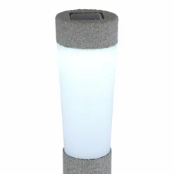 Lot de 2 lampes solaires Globo LED Gris, 1 lumière