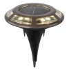 Lot de 2 lampes solaires Globo LED Cuivre, Noir, 12 lumières