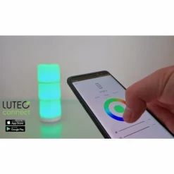Lot de 2 lampes solaires Lutec NOMA LED Blanc, 2 lumières, Changeur de couleurs