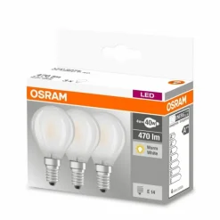 Lot de 3 Osram LED E14 4,5 Watt 2700 Kelvin 470 Lumen