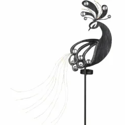 Luminaire déco Globo SOLAR LED Argent Oxydé, Noir, 39 lumières