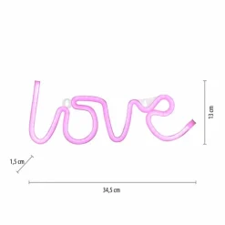 Luminaires Leuchten Direkt Éclairage Led|Luminaire déco Leuchten-Direkt NEON-LOVE LED Rose, 1 lumière