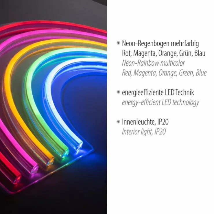 Luminaires Leuchten Direkt Éclairage Led|Luminaire déco Leuchten-Direkt NEON-RAINBOW LED Multicolore, 1 lumière