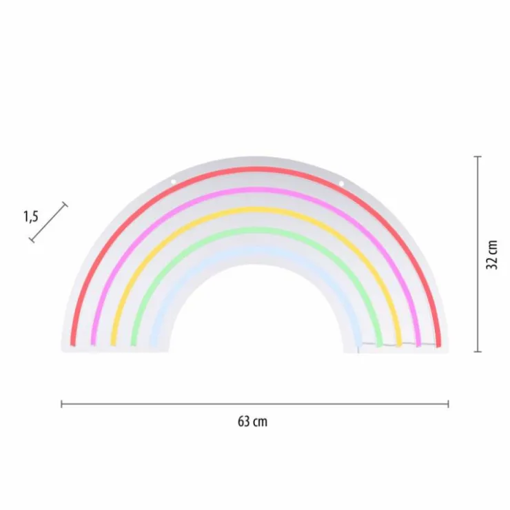 Luminaires Leuchten Direkt Éclairage Led|Luminaire déco Leuchten-Direkt NEON-RAINBOW LED Multicolore, 1 lumière