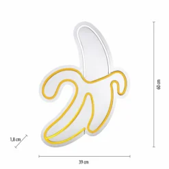 Luminaires Leuchten Direkt Éclairage Led|Luminaire déco Leuchten-Direkt NEON-BANANE LED Jaune, Blanc, 1 lumière