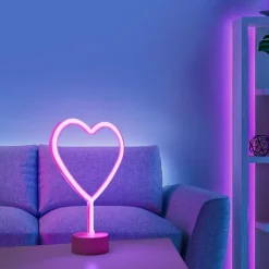 Luminaires Leuchten Direkt Éclairage Led|Luminaire déco Leuchten-Direkt NEON-HERZ LED Rose, 1 lumière
