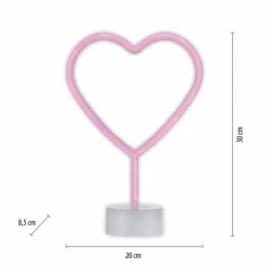 Luminaires Leuchten Direkt Éclairage Led|Luminaire déco Leuchten-Direkt NEON-HERZ LED Rose, 1 lumière