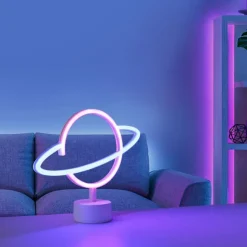 Luminaires Leuchten Direkt Éclairage Led|Luminaire déco Leuchten-Direkt NEON-SATURN LED Blanc, 1 lumière