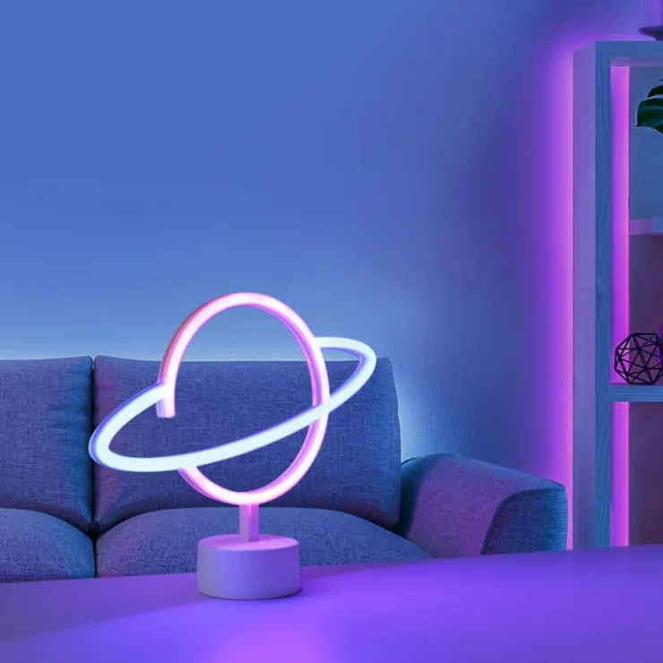Luminaires Leuchten Direkt Éclairage Led|Luminaire déco Leuchten-Direkt NEON-SATURN LED Blanc, 1 lumière