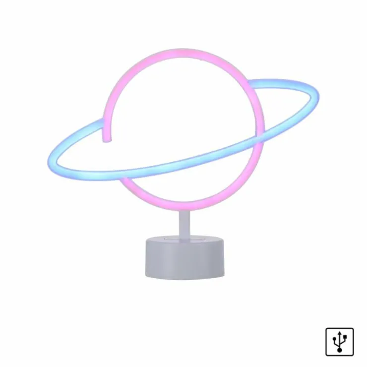 Luminaires Leuchten Direkt Éclairage Led|Luminaire déco Leuchten-Direkt NEON-SATURN LED Blanc, 1 lumière