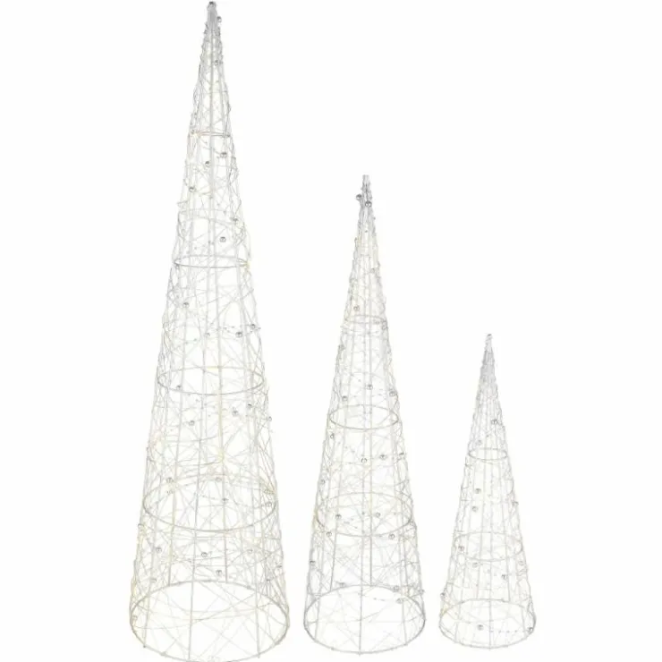 Luminaires Globo Lighting Éclairage Led|Luminaire déco set x 3 Globo KEGEL LED Argenté, 1 lumière
