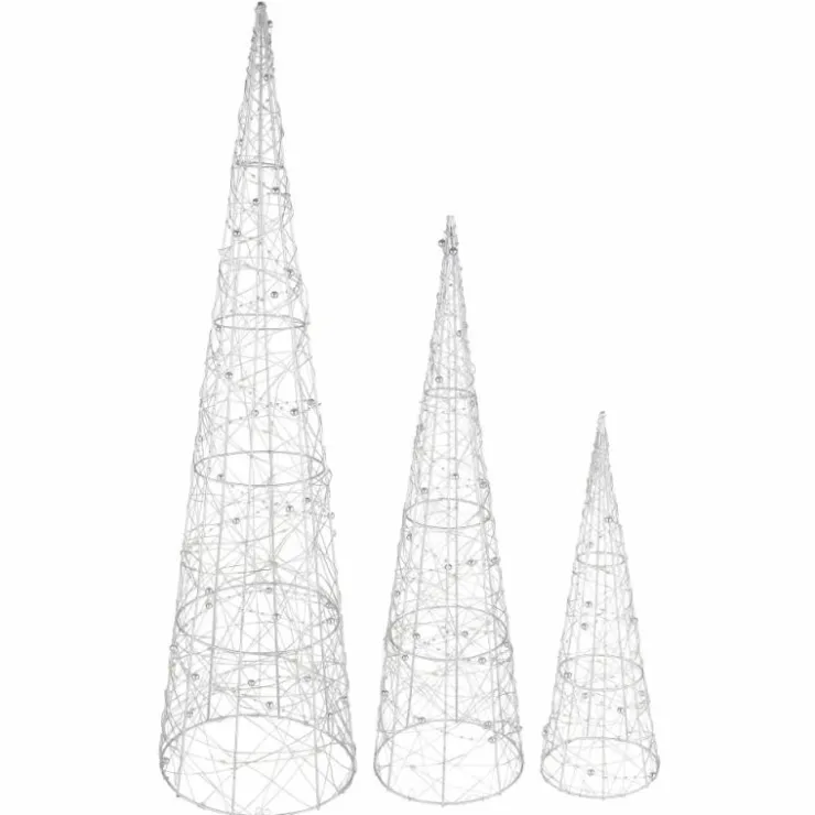 Luminaires Globo Lighting Éclairage Led|Luminaire déco set x 3 Globo KEGEL LED Argenté, 1 lumière