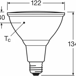 Luminaires Ledvance E27 LED 13.5 Watt blanc chaud 1035 Lumen