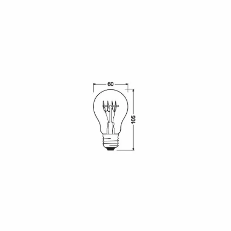 Luminaires Osram E27 5.9 Watt blanc chaud 600 Lumen