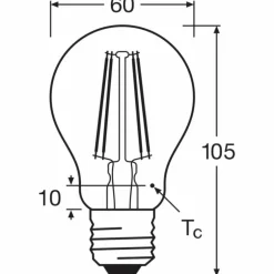 Luminaires Osram E27 7.5 Watt blanc neutre 1055 Lumen