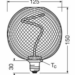 Luminaires Osram E27 3.5 Watt blanc chaud dimmable 130 Lumen
