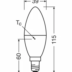 Luminaires Osram E14 7.5 Watt blanc neutre 806 Lumen