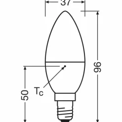 Luminaires Osram E14 4.9 Watt blanc chaud 470 Lumen
