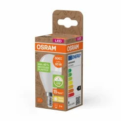 Luminaires Osram E14 7.5 Watt blanc chaud 806 Lumen