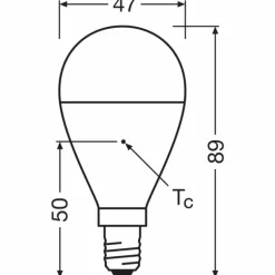 Luminaires Osram E14 7.5 Watt blanc neutre 806 Lumen