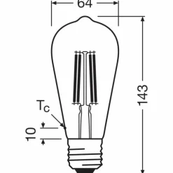 Luminaires Osram E27 3.8 Watt blanc neutre 806 Lumen
