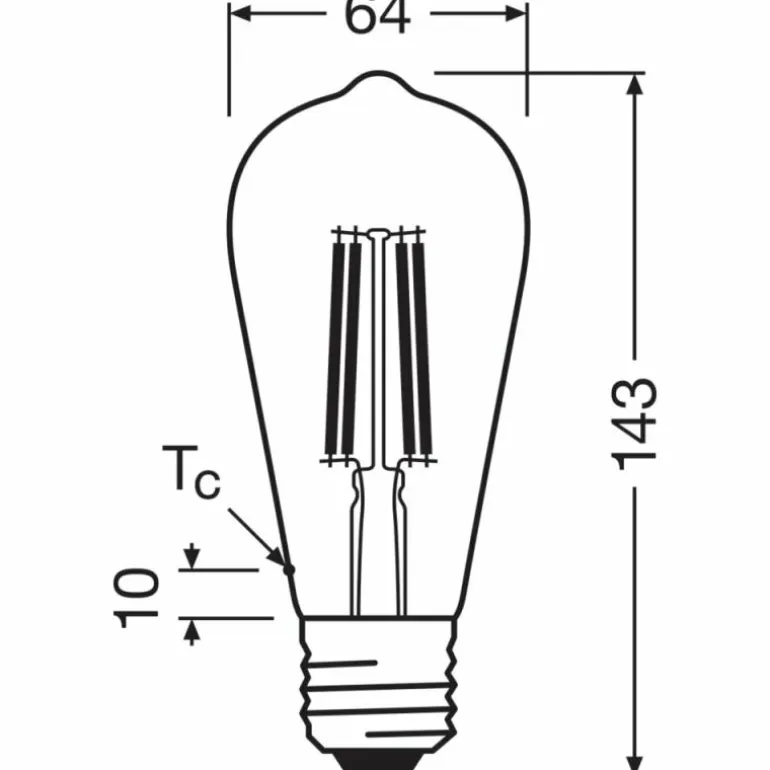 Luminaires Osram E27 3.8 Watt blanc neutre 806 Lumen