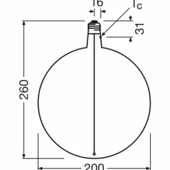 Luminaires Osram E27 4.8 Watt blanc chaud dimmable 200 Lumen