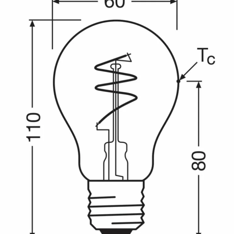Luminaires Osram E27 4.6 Watt blanc chaud dimmable 470 Lumen