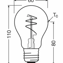 Luminaires Osram E27 4.9 Watt blanc chaud dimmable 470 Lumen