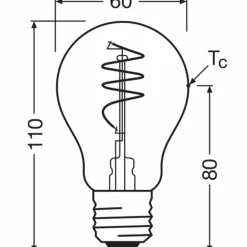 Luminaires Osram E27 5.9 Watt blanc chaud 806 Lumen
