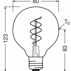 Luminaires Osram E27 4.9 Watt blanc chaud dimmable 470 Lumen