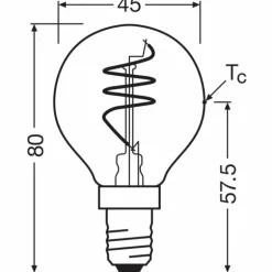 Luminaires Osram E14 4.9 Watt blanc chaud 470 Lumen