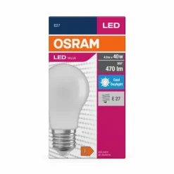 Luminaires Osram E27 LED 4.9 Watt blanc lumière du jour 470 Lumen