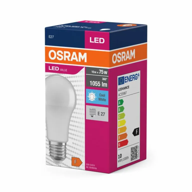 Luminaires Osram E27 LED 10 Watt blanc neutre 1055 Lumen