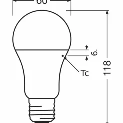Luminaires Osram E27 LED 13 Watt blanc chaud 1521 Lumen