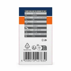 Luminaires Osram E14 LED 4.9 Watt blanc lumière du jour 470 Lumen