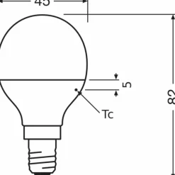 Luminaires Osram E14 LED 4.9 Watt blanc lumière du jour 470 Lumen