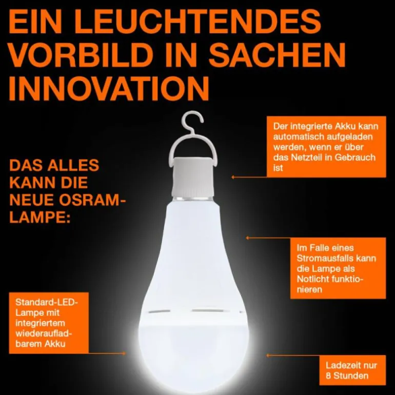 Luminaires Osram E27 LED 8 Watt blanc chaud 806 Lumen