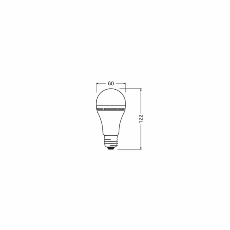 Luminaires Osram E27 LED 8 Watt blanc chaud 806 Lumen