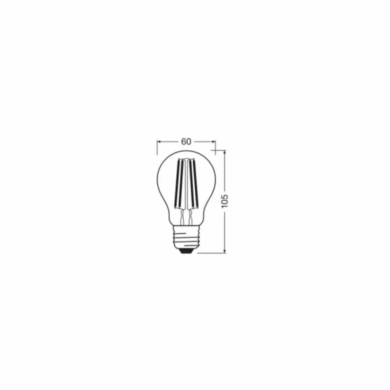 Luminaires Osram E27 LED 2.2 Watt blanc neutre 470 Lumen
