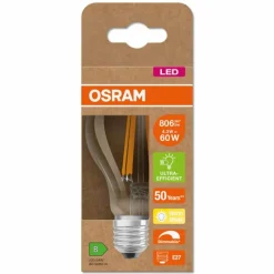 Luminaires Osram E27 LED 4.3 Watt blanc chaud dimmable 806 Lumen