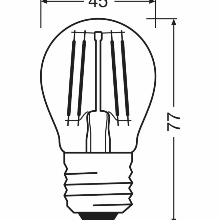 Luminaires Osram E27 LED 2.2 Watt blanc chaud dimmable 300 Lumen