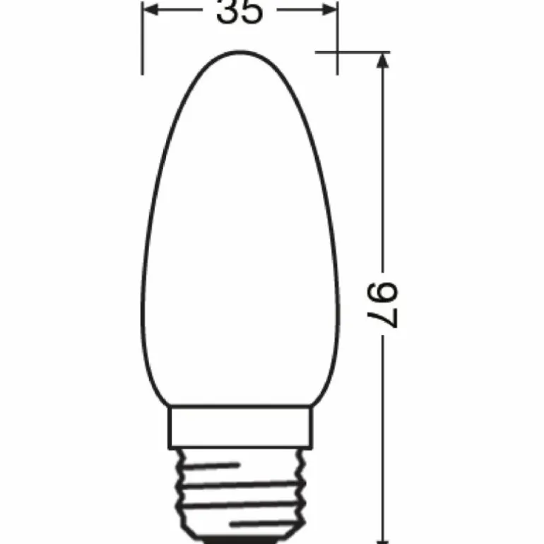 Luminaires Osram E27 LED 2.5 Watt blanc chaud 250 Lumen