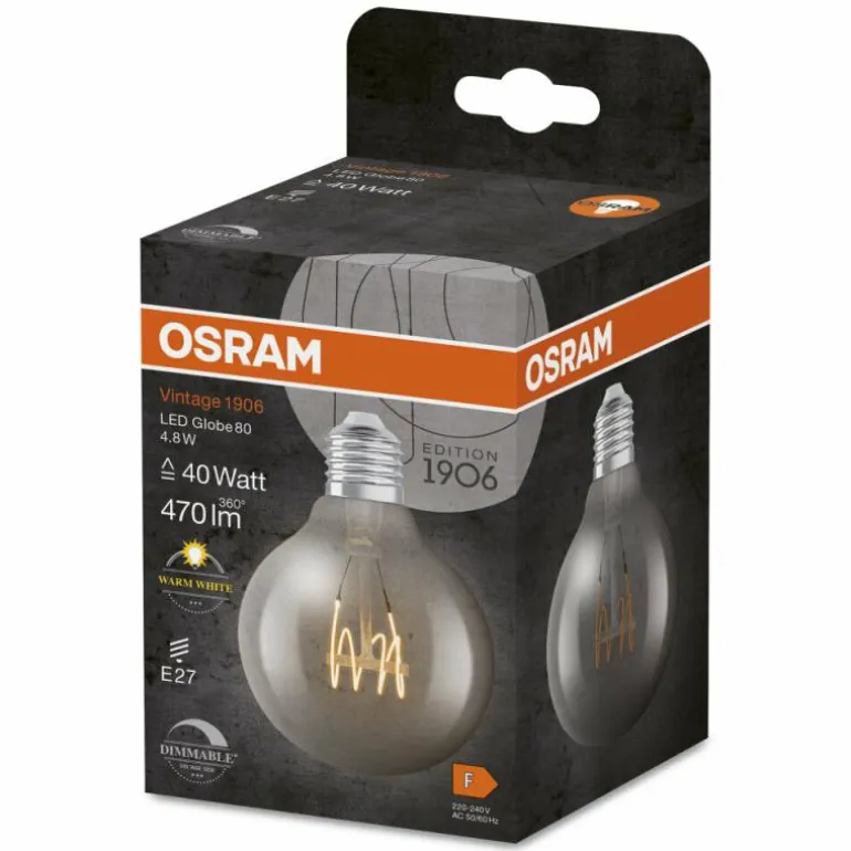Luminaires Osram E27 LED 4.8 Watt blanc chaud dimmable 470 Lumen