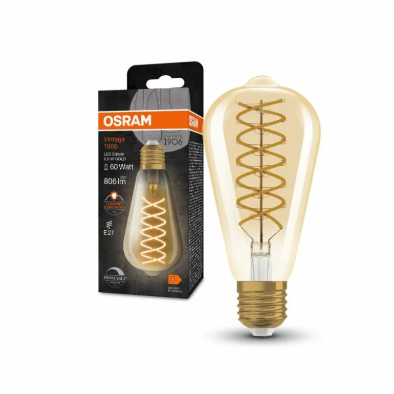 Luminaires Osram E27 LED 8.8 Watt blanc chaud dimmable 806 Lumen